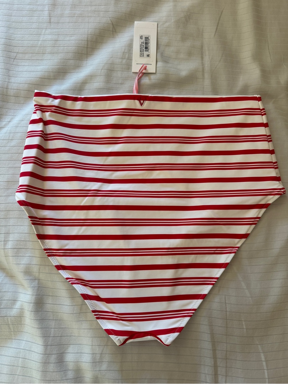 NWT Vineyard Vines Red and White Striped Bikini Bottoms Large